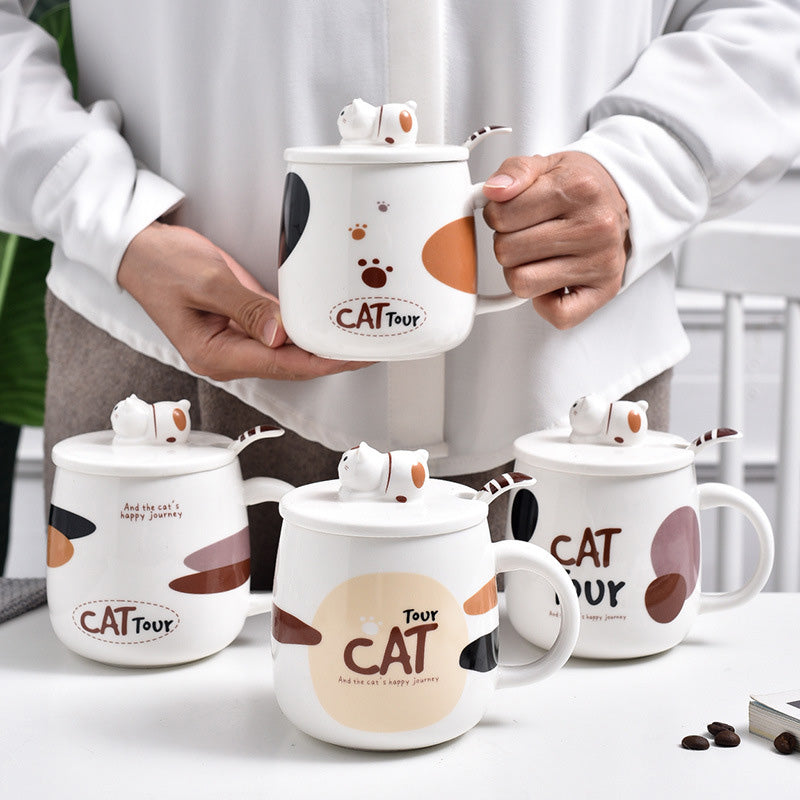 Cute cat mug cartoon ceramic mug