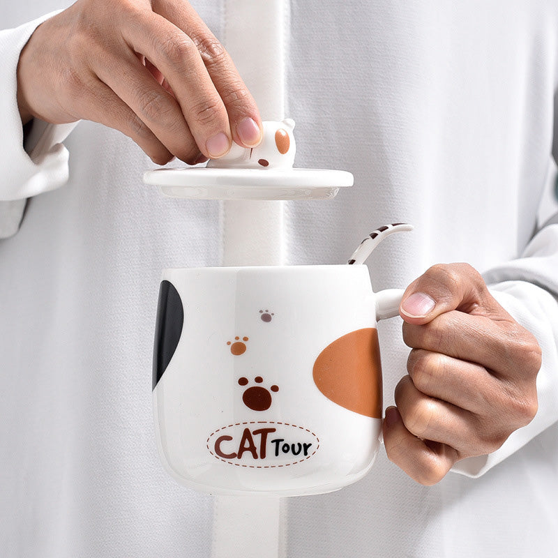 Cute cat mug cartoon ceramic mug