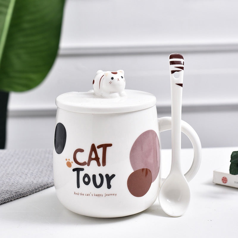 Cute cat mug cartoon ceramic mug