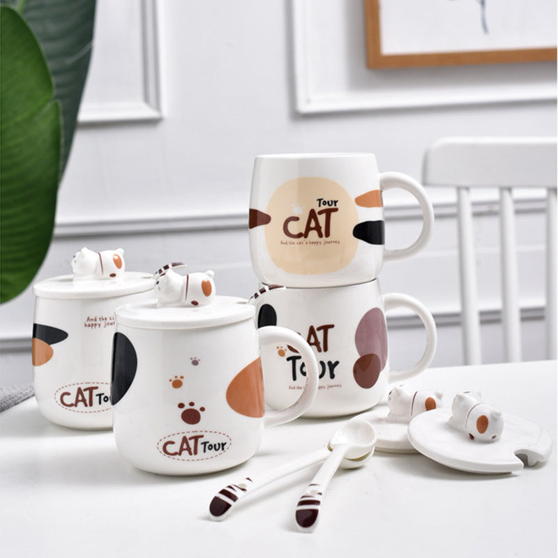 Cute cat mug cartoon ceramic mug